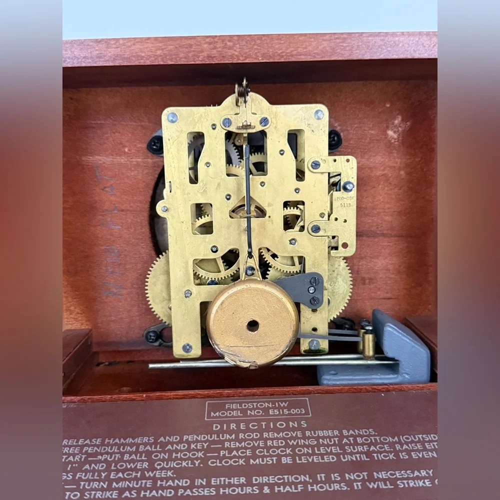 Seth Thomas Rare Mid-Century Modern Chiming Mechanical Striking Clock Works